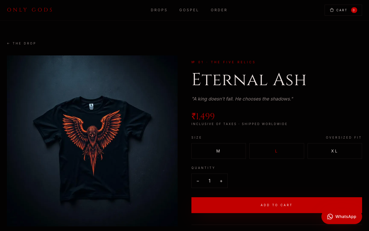 Product detail page